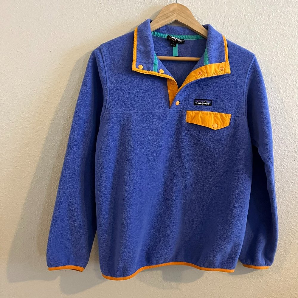 Patagonia Purple Synchilla Snap-T Pullover Fleece Jacket Women's Size Small